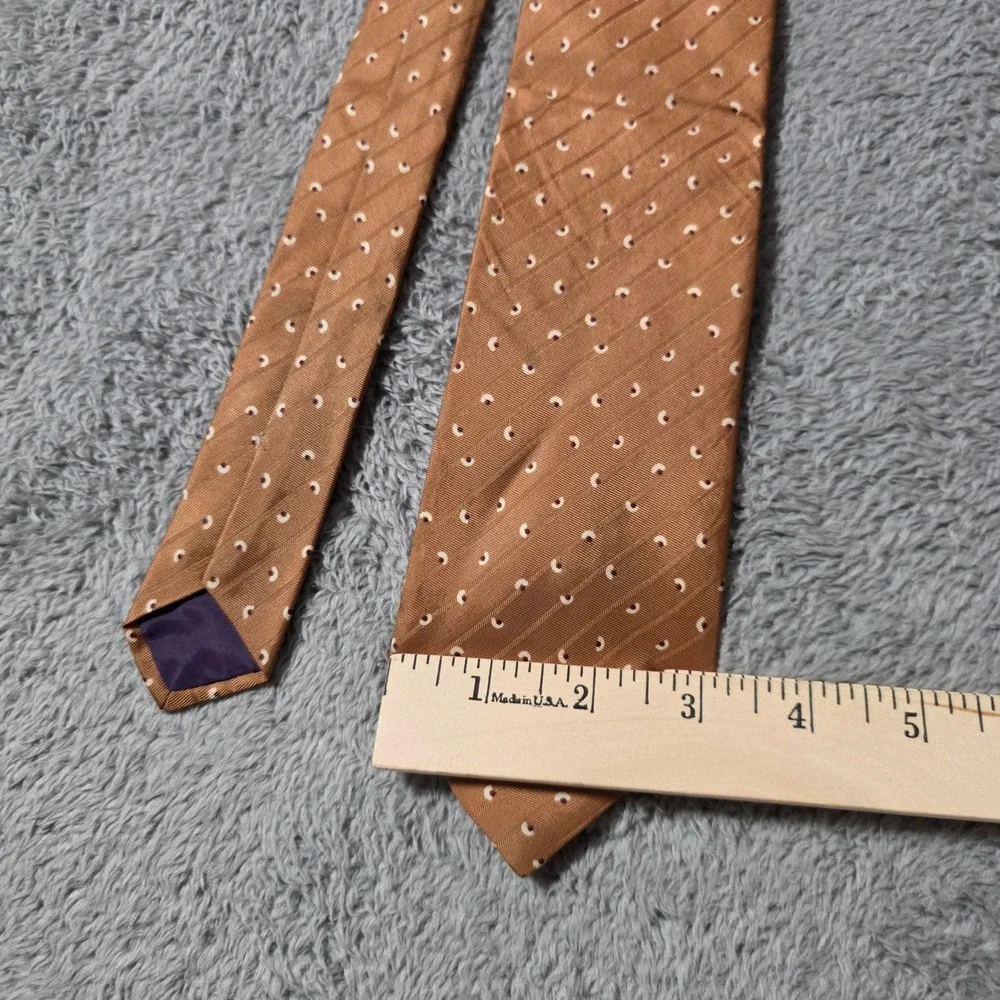 Berkley Mens OS Necktie Bronze Geometric Micro‎ Pattern Classic Width Tie